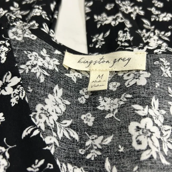 Kingston Grey Black and White Floral Jumpsuit - Picture 7 of 10